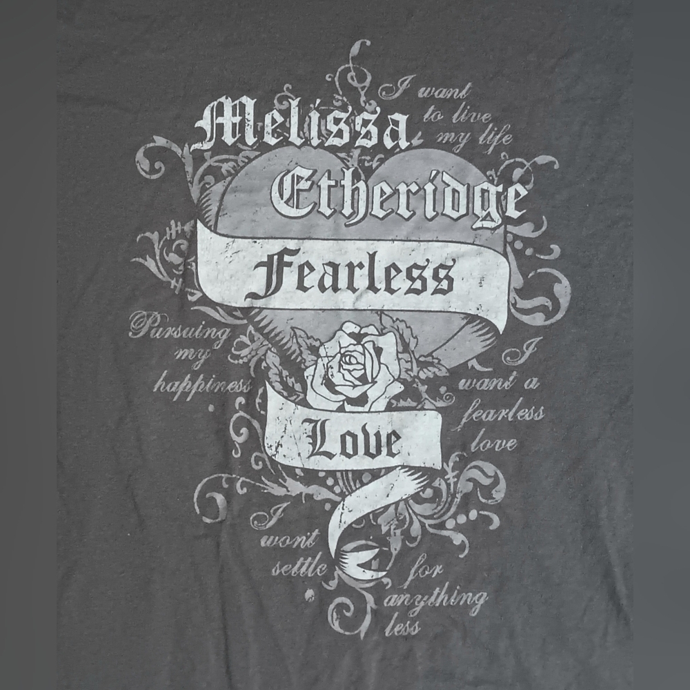 Melissa Etheridge Fearless Love Lyrics t-shirt concert organic cotton blues rock
